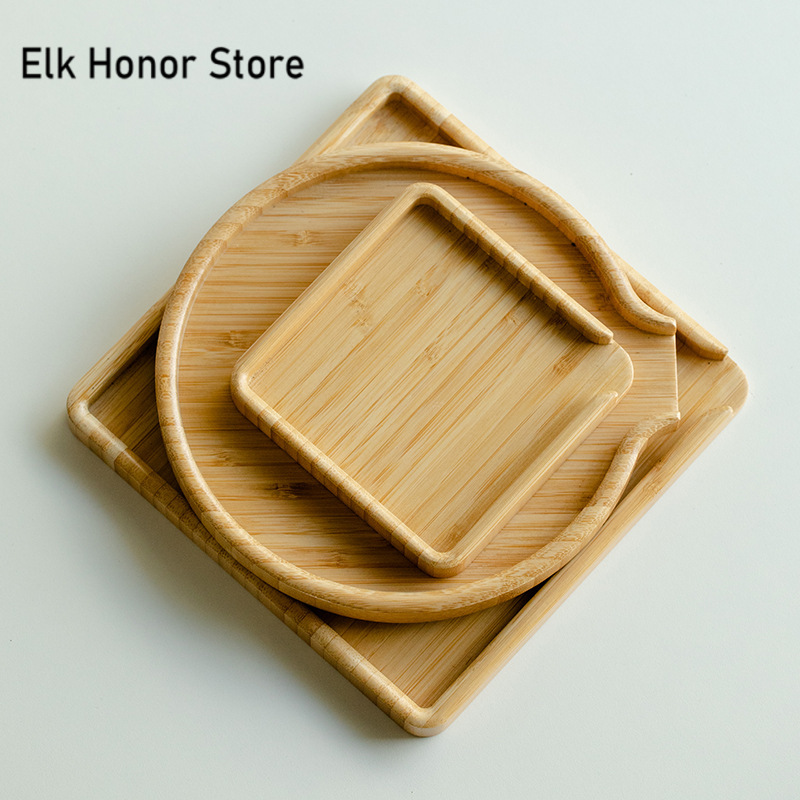 Bonsai Garden Pot - Китайский бамбуковый поднос для еды Puer,
